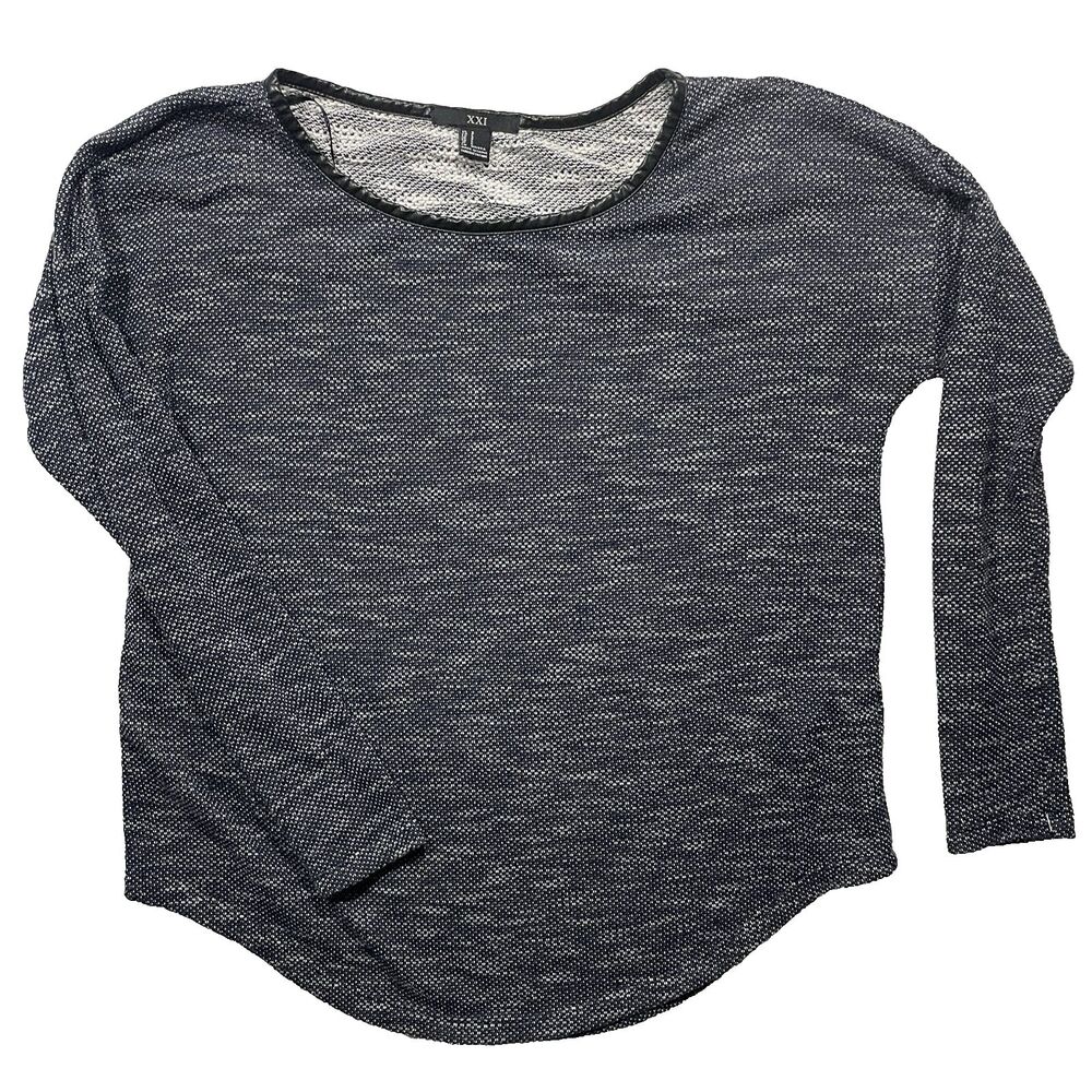 Forever 21 Women Juniors Blue Blend Long Sleeve T-Shirt Size Small Casual Basic